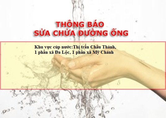 You are currently viewing Trawaco thông báo tạm ngừng cung cấp nước để sữa chữa đường ống gang 300 đường Nguyễn Chí Thanh